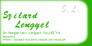 szilard lengyel business card